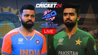 T20 World Cup 2024  India vs Pakistan Match  Cricket 24 Live  Shree Gamerz [upl. by Ahsain]