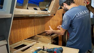 WHAT HAPPENED ⛵️ Ep58 – PART 2 – Liveaboard sailboat gets a NEW GALLEY  Boat Restoration Project [upl. by Reo]