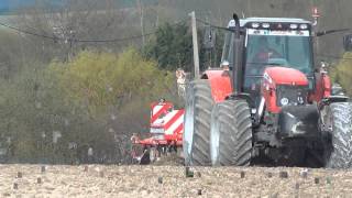 MASSEY FERGUSON 5470 et horsch à la préparation des terres en 2013 [upl. by Eilrebma]