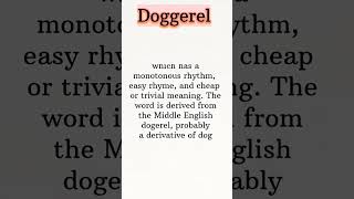 Doggerel [upl. by Moneta]