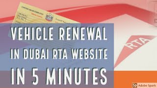 Dubai Vehicle RTA Renewal in 5 Minutes [upl. by Aguste]