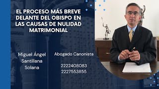 El proceso mas breve delante del obispo en las causas de nulidad matrimonial [upl. by Comethuauc]