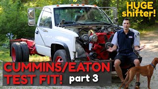 The Cummins amp Eaton are FINALLY In Fabricating Motor and Transmission Mounts Cummins Part 9 [upl. by Wilber148]