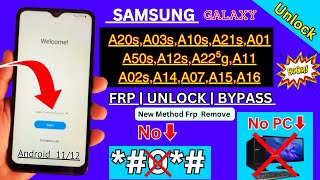 Samsung A20sA03sA22A10sA01A21s  New Method 2024 FRP Bypass  Google Bypass  Android 1112 [upl. by Fabiolas]