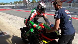 Max Biaggi Aprilia RSV4 X Barcelona Test [upl. by Morissa]