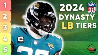 UPDATED Top 24 Dynasty LB Rankings with Tiers  IDP Fantasy Football 2024 [upl. by Hannej]