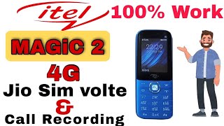 Itel Magic 2 4g Call Recording amp Jio SIM 100  Work itel unboxing review trending viral 4g 5g [upl. by Saucy815]