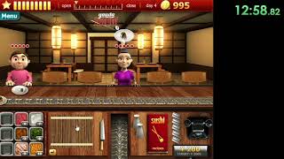 Youda Sushi Chef  Restaurant 1 Speedrun  3609 [upl. by Calendre]