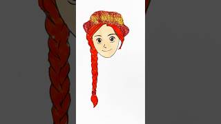 Amazing hair color with glitter reels glitter artandcraft glitter painting coloringpages [upl. by Sid561]