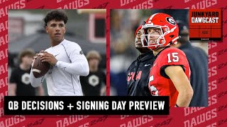 Reviewing Big QB Decisions for Georgia  Previewing the Early Signing Period  Junkyard Dawgcast [upl. by Xuerd]