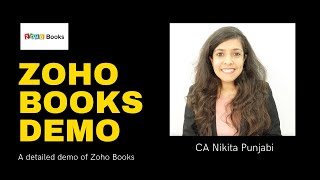 Zoho Books Demo in English  CA Nikita Punjabi [upl. by Annhoj380]