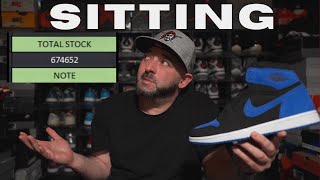 Crazy High Stock The Air Jordan 1 Royal quotReimaginedquot Sitting Sitting [upl. by Lareneg362]