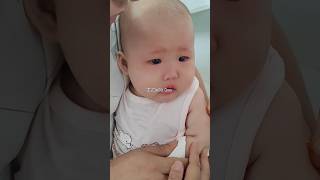 Cutebaby 🧚 Baby vaccine action at hospital 🏥 to funny I baby cute shots family love funny [upl. by Voorhis]