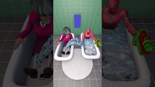 Cartoon water spiderman scaryteacher animation 3danimation cartoon [upl. by Cerallua]