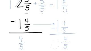 Subtracting Mixed Numbers with Common Denominators [upl. by Solly647]