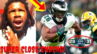 NECK amp NECK LAST 2 MINUTES EAGLES VS PACKERS HIGHLIGHTS REACTION 2024 WEEK 1 [upl. by Aihsenek]