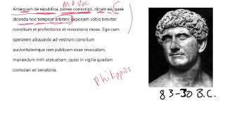 LatinPerDiem Latin Lessons Cicero In Marcum Antonium 1 [upl. by Turmel]