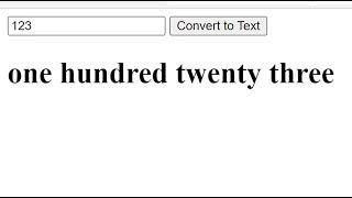 JavaScript code that convert number to text [upl. by Adikam175]