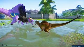 Pteranodon amp Dimorphodon  Indominus vs Indoraptor  Dinosaurs Battle  Jurassic World Evolution 2 [upl. by Ylrevaw]