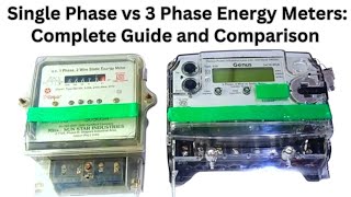 quotSinglePhase vs ThreePhase Energy Meters Complete Guide amp Comparisonquot [upl. by Dulcia415]