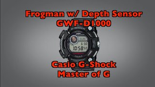 Casio GShock Frogman GWFD1000 w Depth Sensor Demo  Ultimate Master of G With Chapter Markers [upl. by Uzia886]