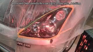 TOYOTA WISH  Buang Coating Lama amp Coating Semula  Lampu Kereta  Gombak Batu Caves [upl. by Aleak244]