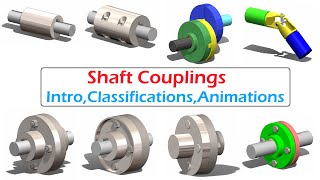 Types of Shaft Coupling Animation Machine Design  Solidworks [upl. by Vi]