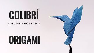 cómo hacer un colibrí 🐦 de papel paso a paso  How to fold a paper Hummingbird  Michael laffose [upl. by Metabel462]