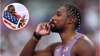 Olympic Gold Medalist Letsile Tebogo Subtly Criticizes Arrogant and Loud Noah Lyles After 200m Final [upl. by Anaib]