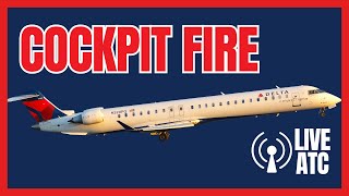 FIRE IN COCKPIT  Endeavor 4826 Returns to Toronto Airport [upl. by Nigrom]