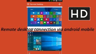 Remote desktop connection to pc via android mobile app microsoft RDP client in windows 10 [upl. by Margreta]