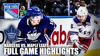 New York Rangers vs Toronto Maple Leafs  Full Game Highlights  ESPN NHL [upl. by Arah]