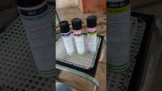 Dye Penetrant Test DPT  Liquid Penetrant Test  PT  used ll Remove clean Penetrant Developer [upl. by Nede]