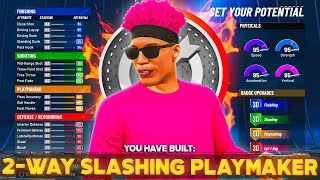 MY NEW quot2WAY SLASHING PLAYMAKERquot BUILD with SHARP TAKEOVER will BREAK NBA 2K22 [upl. by Cormier813]