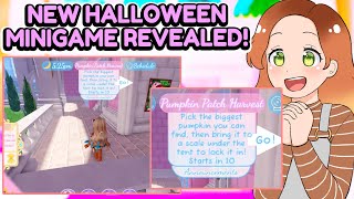 NEW MINI GAME REVEALED FOR ROYALE HIGH Pumpkin Patch COLLECTION GAME for Eveningfall 🏰 Roblox NEWS [upl. by Okimat231]