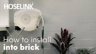 Hoselink USA  How to Install Our Retractable Garden Hose Reel on to Brick [upl. by Geordie]