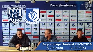 Pressekonferenz Babelsberg 03 vs VSG Altglienicke  nulldreitv  Saison 202425 [upl. by Perla552]