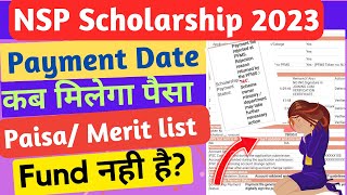 NSP Scholarship Payment kab aayega 202223🔥 NSP Fund Shortage😭  NSP Merit list amp Payment update📢 [upl. by Rother]