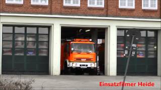 RESERVE HLF Feuerwehr Hamburg Berliner Tor F22 Wachausfahrt [upl. by Aicilat976]