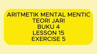 TEORI JARI  BUKU 4  LESSON 15  EXERCISE 5 [upl. by Nohtiek479]