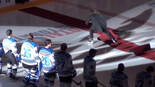 Mark Donnelly Trips Over Carpet at Penticton VEES Game 10314 [upl. by Thagard]