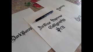 Testing the Artline Supreme Calligraphy Pen  4m [upl. by Lewak268]