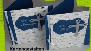 25 Video  Karte zur Kommunion  Taufe  Konfirmation basteln cardmaking [upl. by Audie]