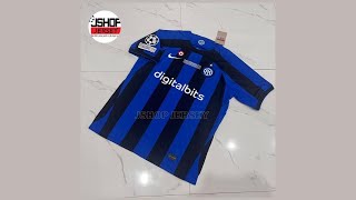 Jersey Inter Home Full Patch Ucl Mdt Final Istanbul 2022 2023 Jersey [upl. by Tharp]