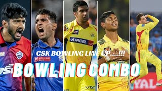 CSK ipl 2025 official Bowling Lineup ipl2025 full details🔥😱 [upl. by Laekim317]