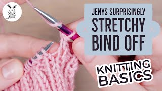 Knitting Basics  Jenys Surprisingly Stretchy Bind Off [upl. by Sherwin]