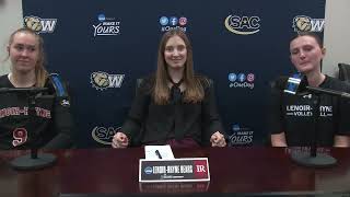 LenoirRhyne Postgame vs Wingate Kiley Redfern Emmaleigh Allen and Head Coach Nicole Barringer [upl. by Nostrebor]