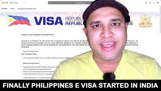 Finally Philippines E Visa Started in India  Philippines Visa for Indian Passport [upl. by Rizzo]