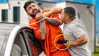 Escaped PRISONER Prank on Drivers Backfires [upl. by Vetter187]