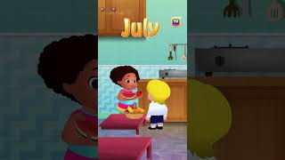 Months of the year song Shorts ChuChuTV NurseryRhymes KidsSongs kidsshorts learningsongs [upl. by Asatan]